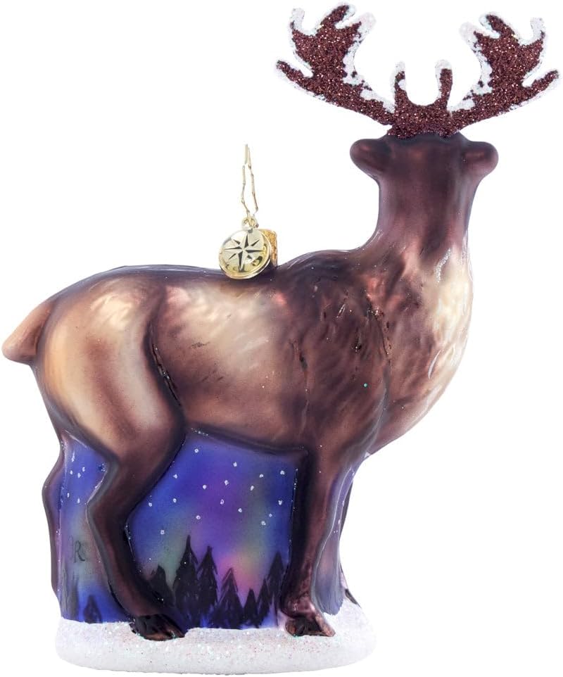 Christopher Radko Hand-Crafted European Glass Christmas Tree Decorative Ornament, Festive Fox