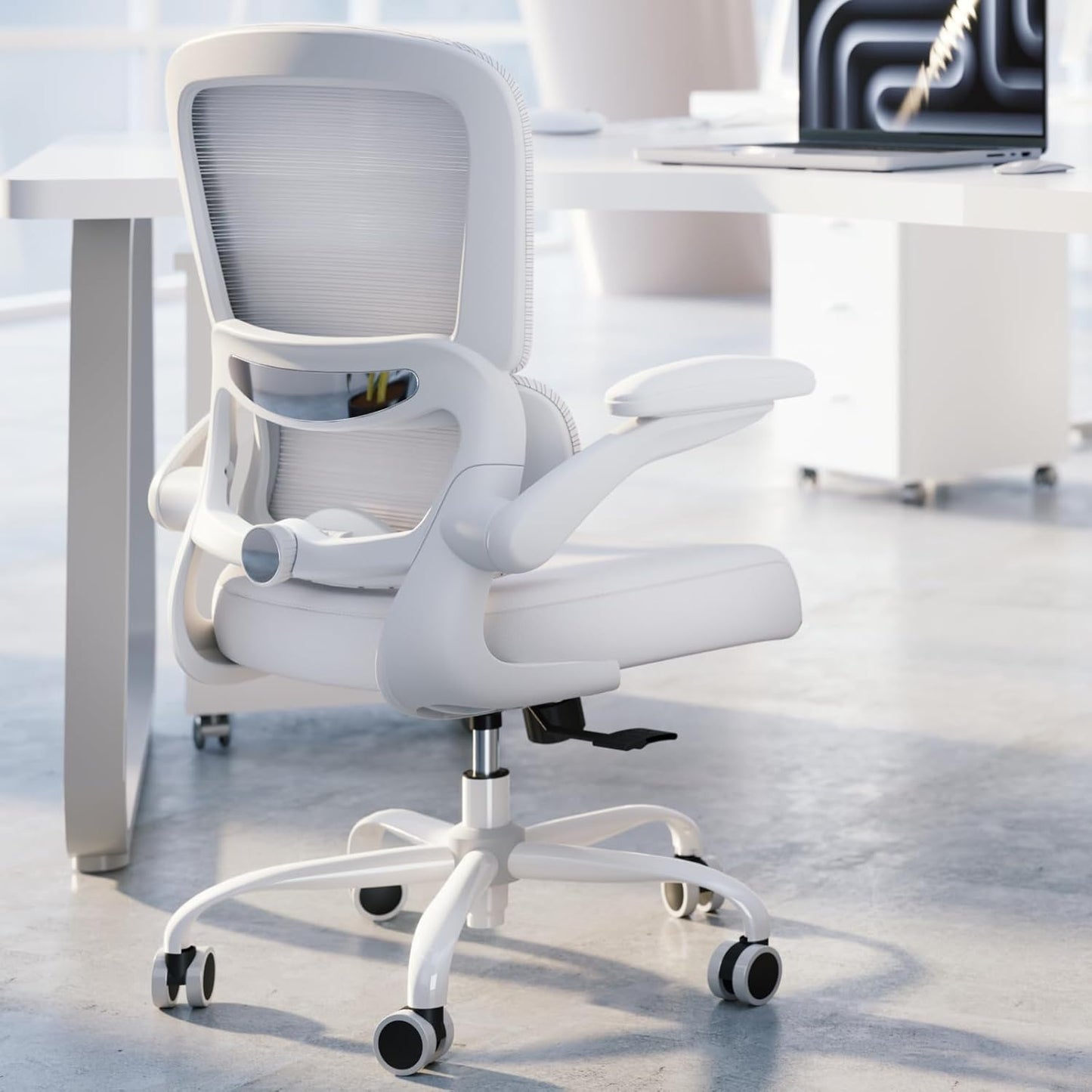 TRALT Office Chair - Ergonomic Desk Chair with Adjustable Lumbar Support, Mesh Computer Chair, Executive Chairs for Home Office Comfortable Lumbar Support (Black)