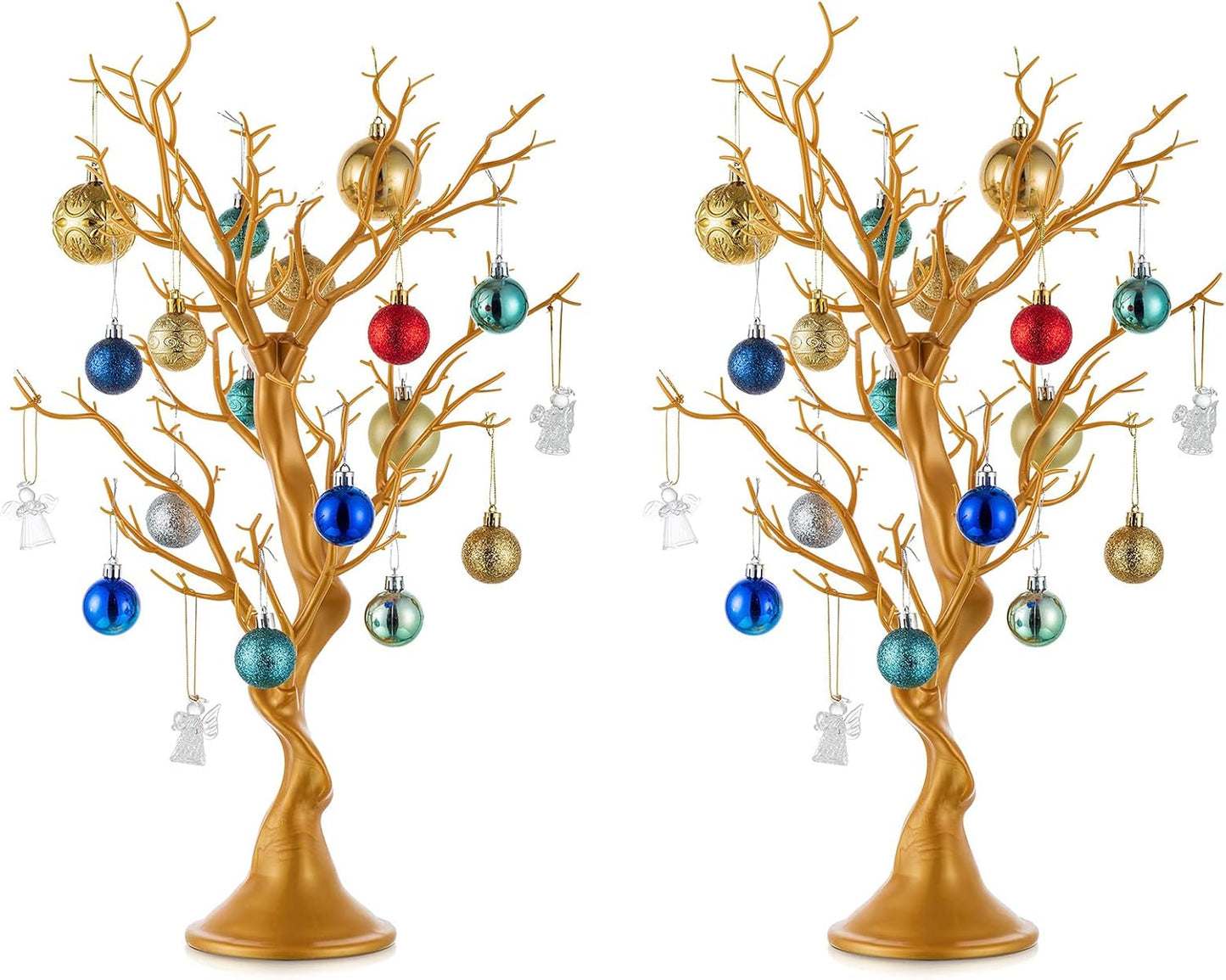 Nuptio Gold Christmas Tree Branch Artificial 22.8 inch Tall Manzanita Tree Centerpiece Wedding Centerpieces for Tables, Decorative Ornament Display Tree Branches for Decoration Weddings (1 Pc)