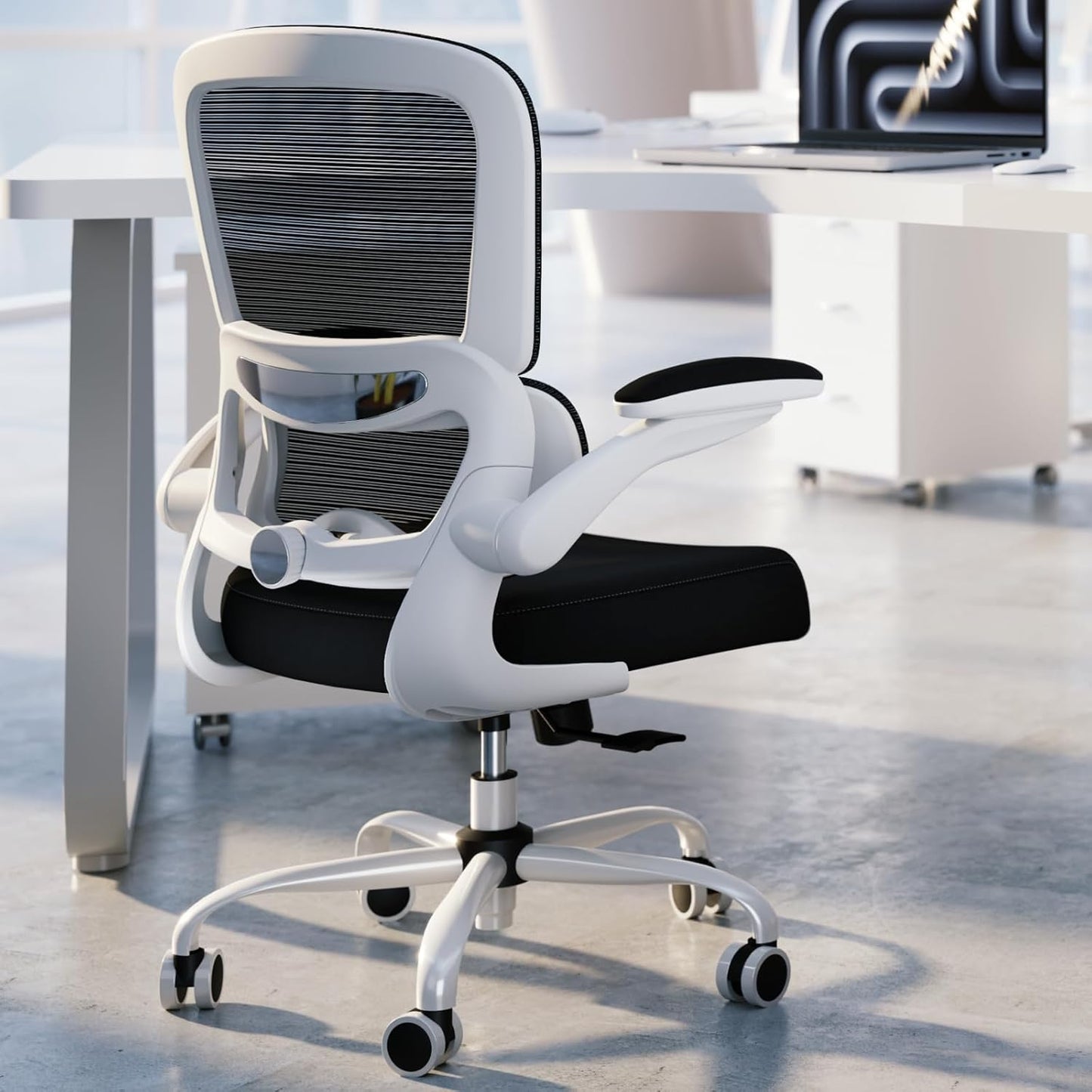 TRALT Office Chair - Ergonomic Desk Chair with Adjustable Lumbar Support, Mesh Computer Chair, Executive Chairs for Home Office Comfortable Lumbar Support (Black)
