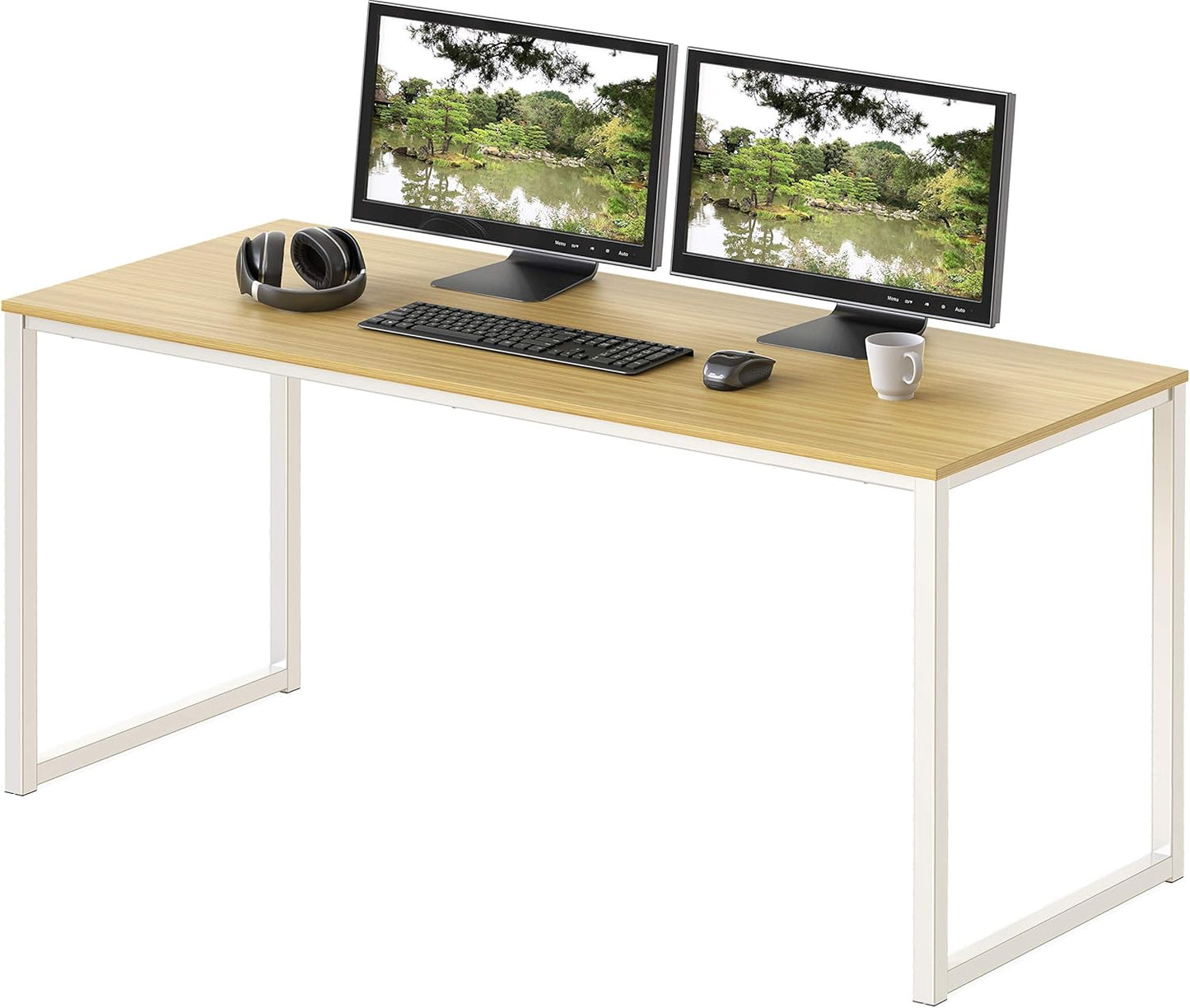 SHW Mission 48-Inch Home Office Computer Desk, Black