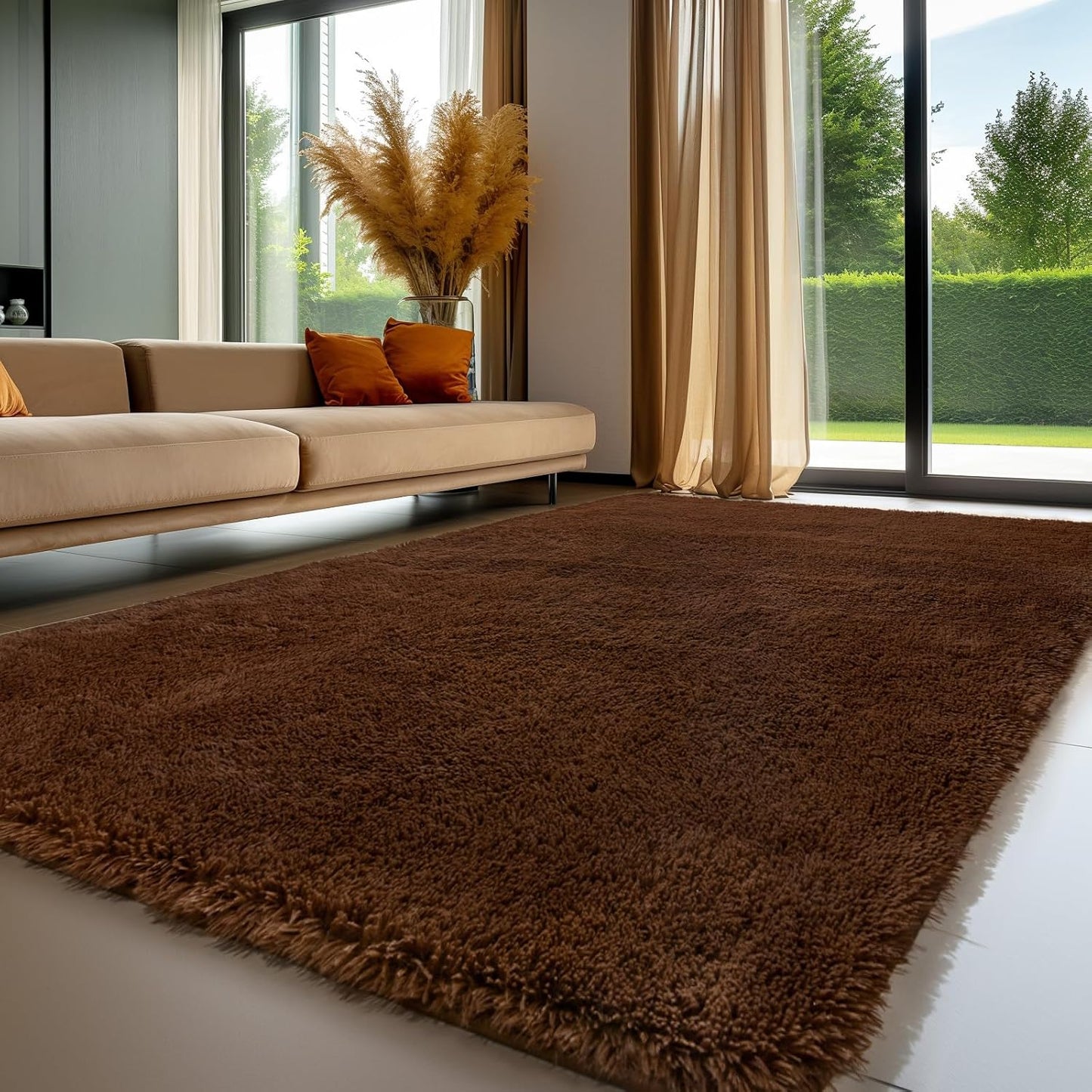 Sour Lemon 10x14 Area Rugs for Bedroom, Fluffy Rugs for Living Room, Large Area Rug Shag Shaggy Carpet Soft Plush Furry Bedside Rug, Machine Washable Area Rugs for Kids Girls Boys Home Decor Anti Slip