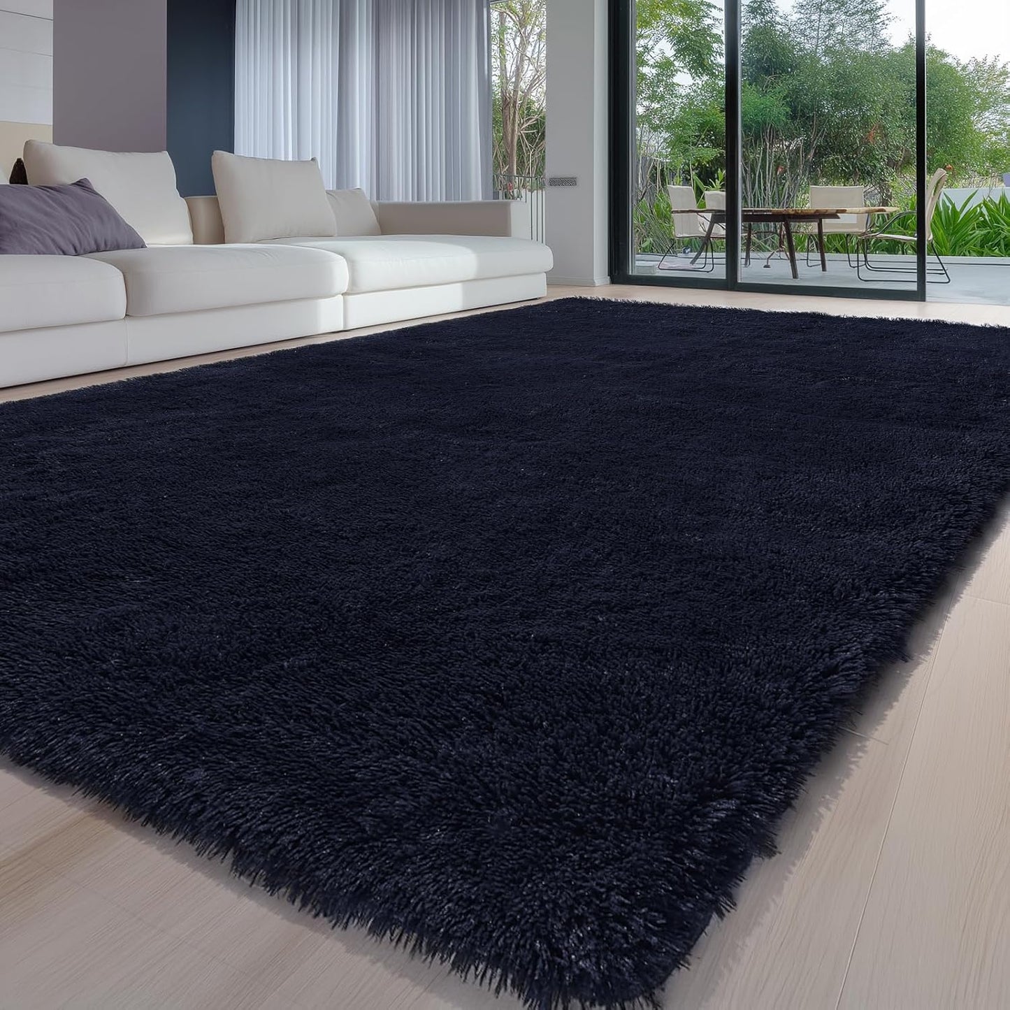 Sour Lemon 10x14 Area Rugs for Bedroom, Fluffy Rugs for Living Room, Large Area Rug Shag Shaggy Carpet Soft Plush Furry Bedside Rug, Machine Washable Area Rugs for Kids Girls Boys Home Decor Anti Slip