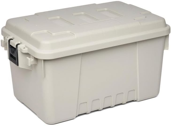 Plano Sportsman Trunk with Wheels, Black, 108-Quart, Lockable Storage Box, Rolling Sportsman Trunk, Hunting Gear and Ammunition Bin, Heavy-Duty Containers for Camping, Large