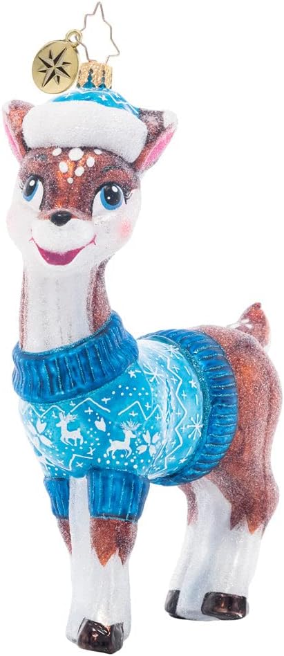 Christopher Radko Hand-Crafted European Glass Christmas Tree Decorative Ornament, Festive Fox
