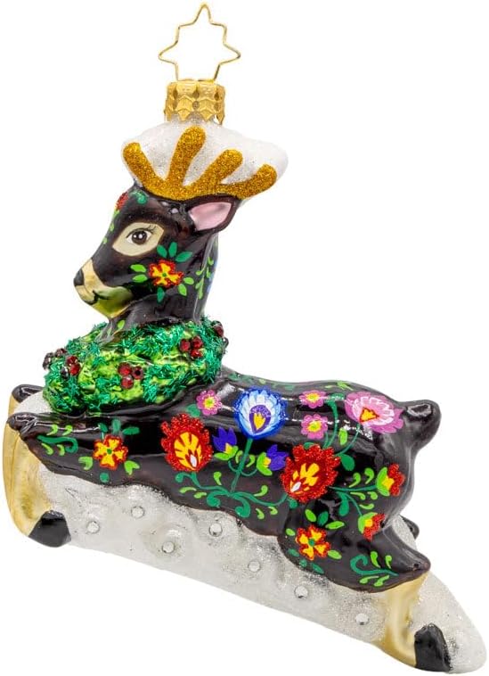 Christopher Radko Hand-Crafted European Glass Christmas Tree Decorative Ornament, Festive Fox