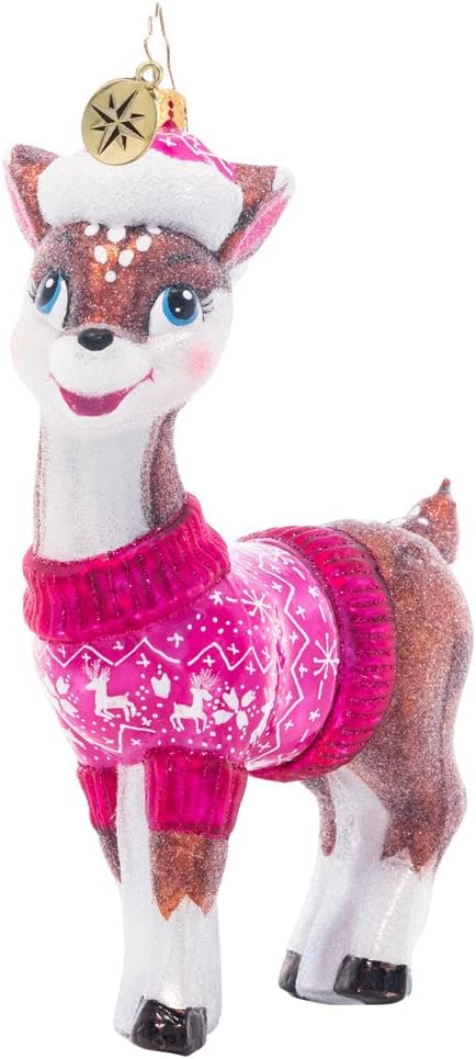 Christopher Radko Hand-Crafted European Glass Christmas Tree Decorative Ornament, Festive Fox