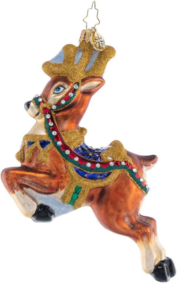 Christopher Radko Hand-Crafted European Glass Christmas Tree Decorative Ornament, Festive Fox