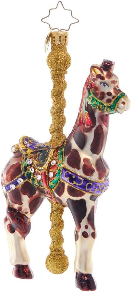 Christopher Radko Hand-Crafted European Glass Christmas Tree Decorative Ornament, Festive Fox