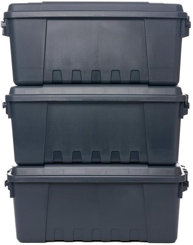 Plano Sportsman Trunk with Wheels, Black, 108-Quart, Lockable Storage Box, Rolling Sportsman Trunk, Hunting Gear and Ammunition Bin, Heavy-Duty Containers for Camping, Large