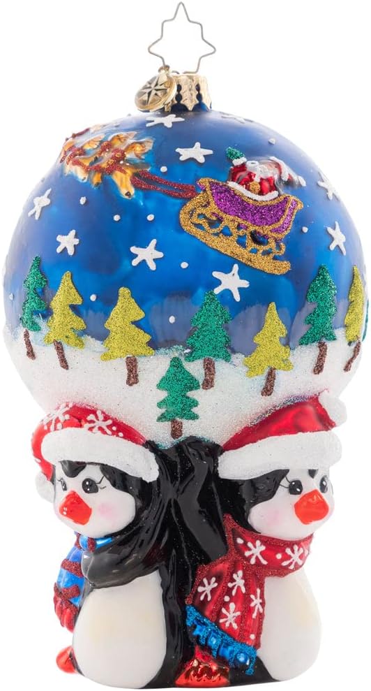 Christopher Radko Hand-Crafted European Glass Christmas Tree Decorative Ornament, Festive Fox