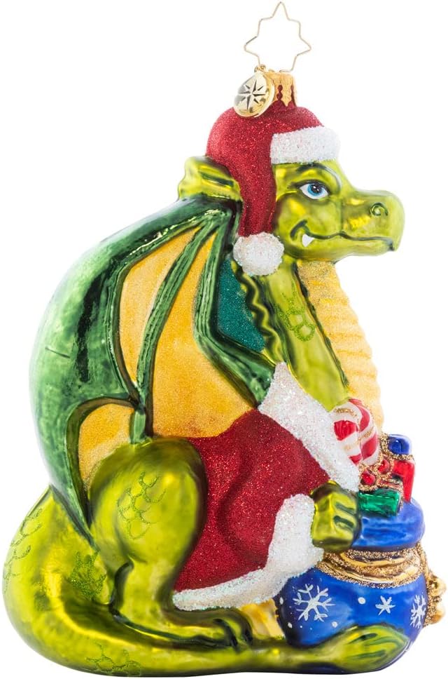 Christopher Radko Hand-Crafted European Glass Christmas Tree Decorative Ornament, Festive Fox