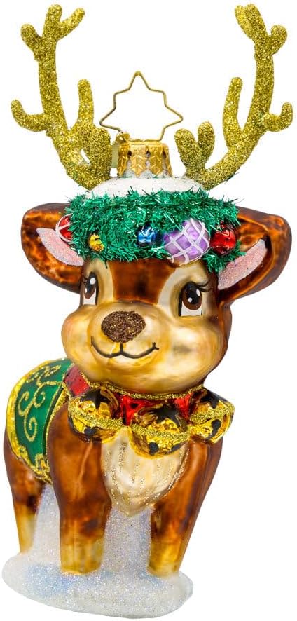 Christopher Radko Hand-Crafted European Glass Christmas Tree Decorative Ornament, Festive Fox