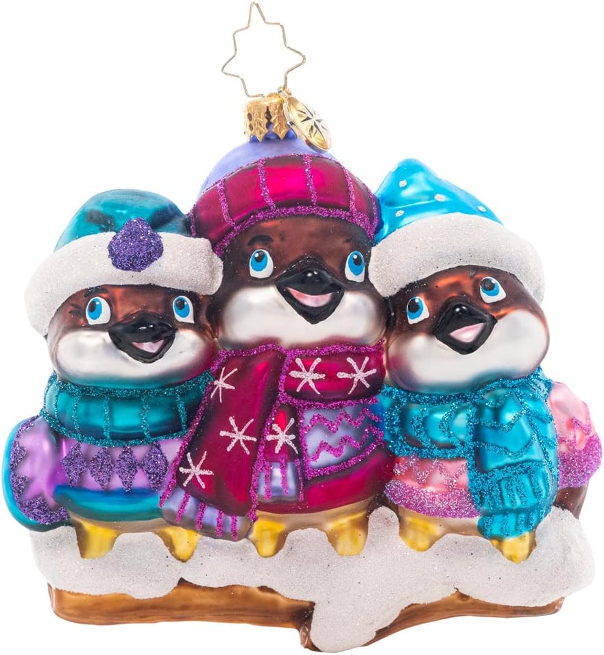 Christopher Radko Hand-Crafted European Glass Christmas Tree Decorative Ornament, Festive Fox
