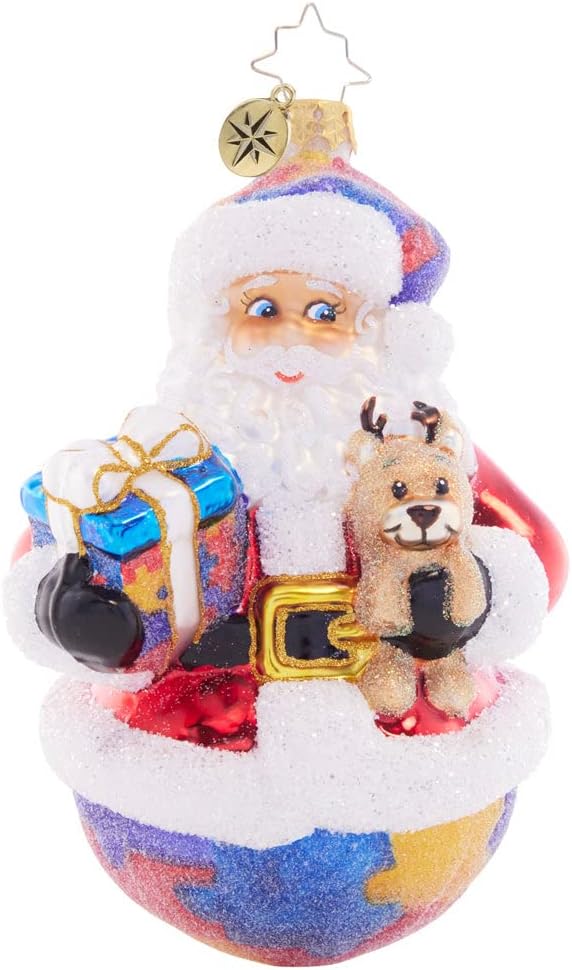 Christopher Radko Hand-Crafted European Glass Christmas Tree Decorative Ornament, Festive Fox