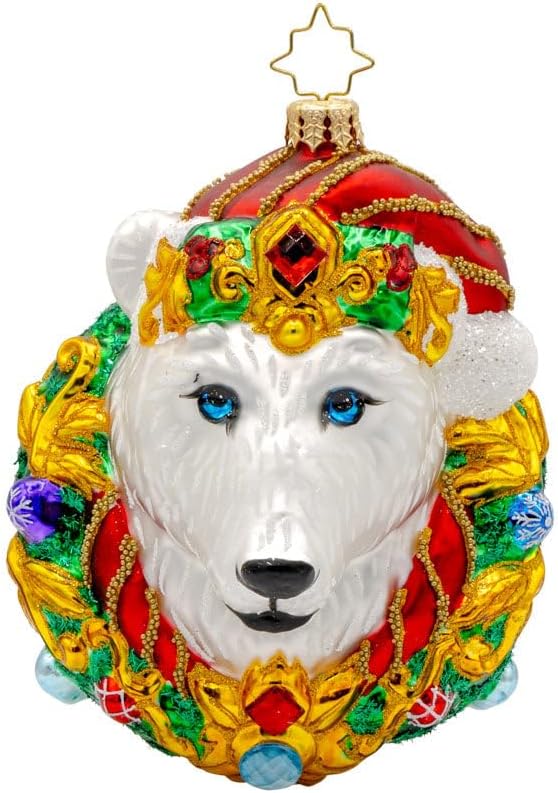 Christopher Radko Hand-Crafted European Glass Christmas Tree Decorative Ornament, Festive Fox
