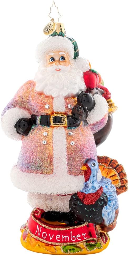 Christopher Radko Hand-Crafted European Glass Christmas Tree Decorative Ornament, Festive Fox