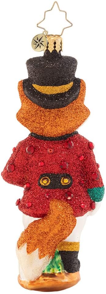 Christopher Radko Hand-Crafted European Glass Christmas Tree Decorative Ornament, Festive Fox