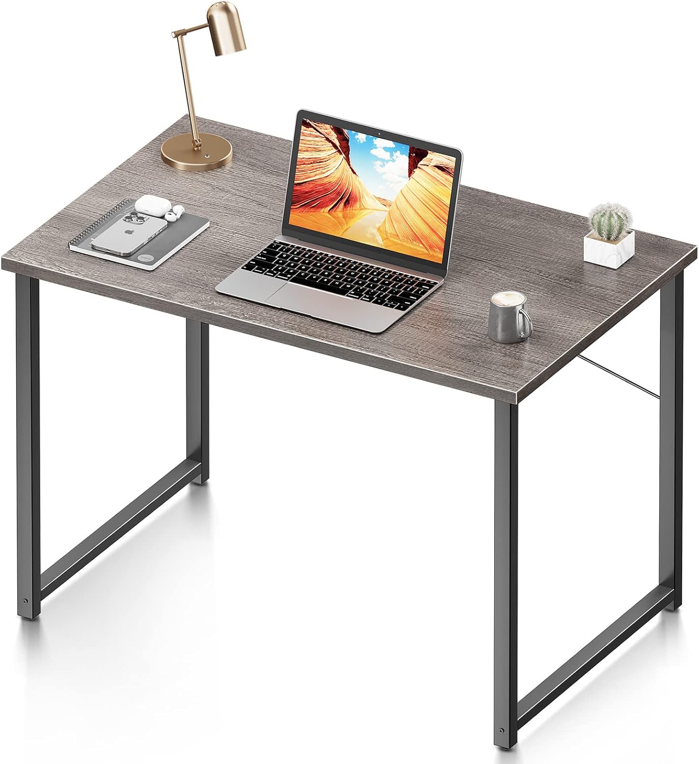 Coleshome 48 Inch Computer Desk, Modern Simple Style Desk for Home Office, Study Student Writing Desk, Vintage