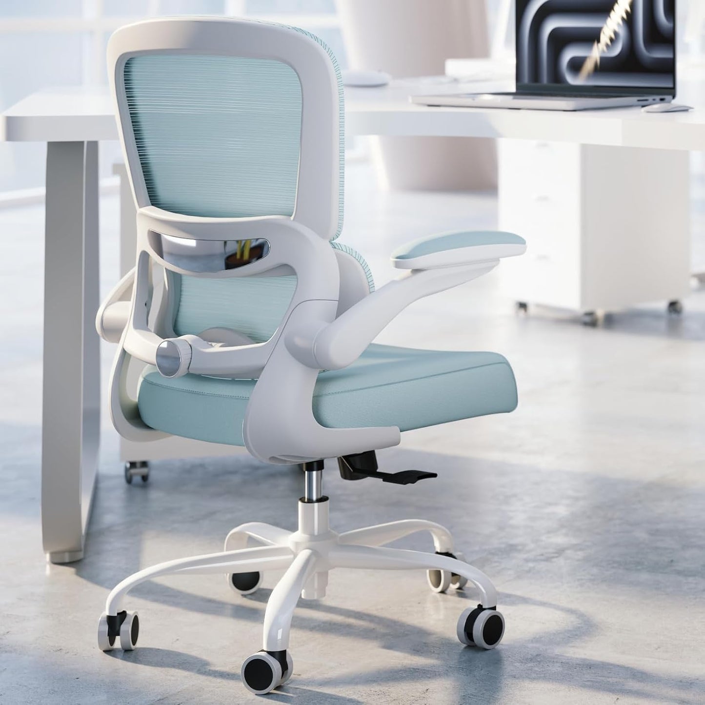 TRALT Office Chair - Ergonomic Desk Chair with Adjustable Lumbar Support, Mesh Computer Chair, Executive Chairs for Home Office Comfortable Lumbar Support (Black)