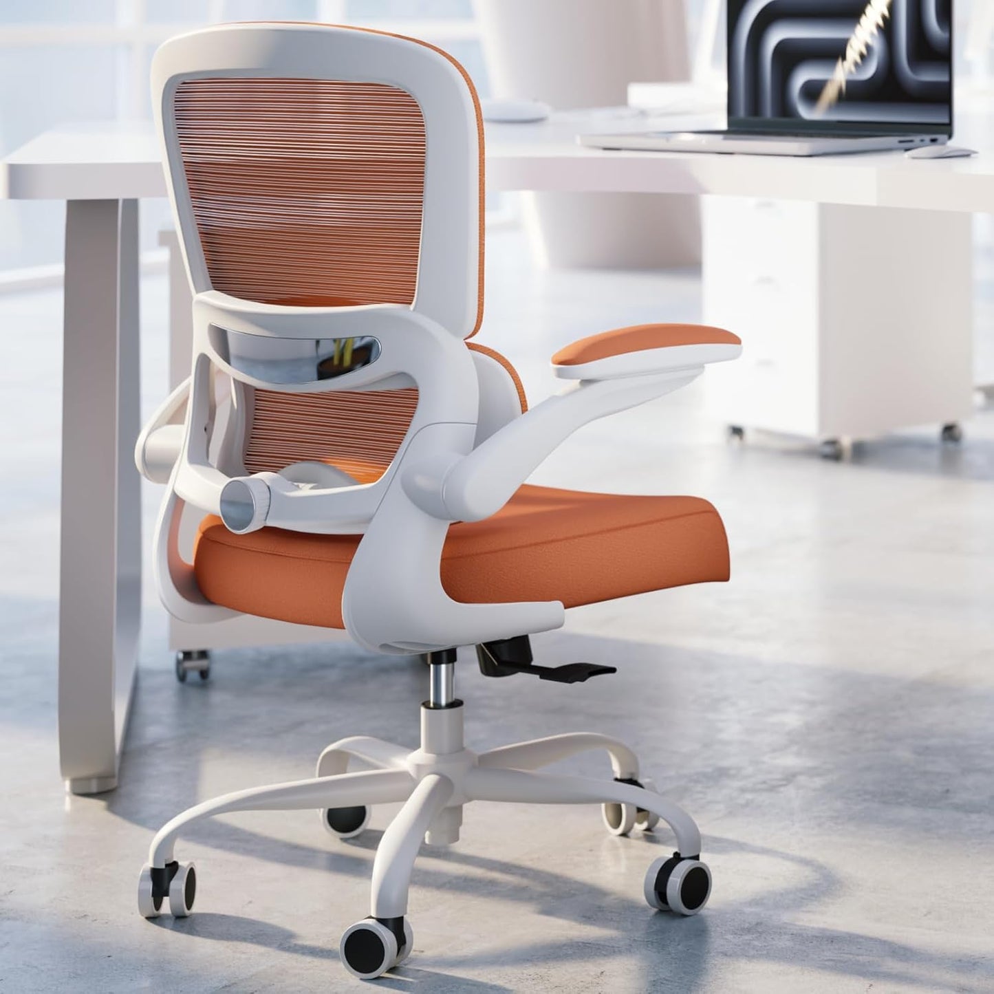 TRALT Office Chair - Ergonomic Desk Chair with Adjustable Lumbar Support, Mesh Computer Chair, Executive Chairs for Home Office Comfortable Lumbar Support (Black)