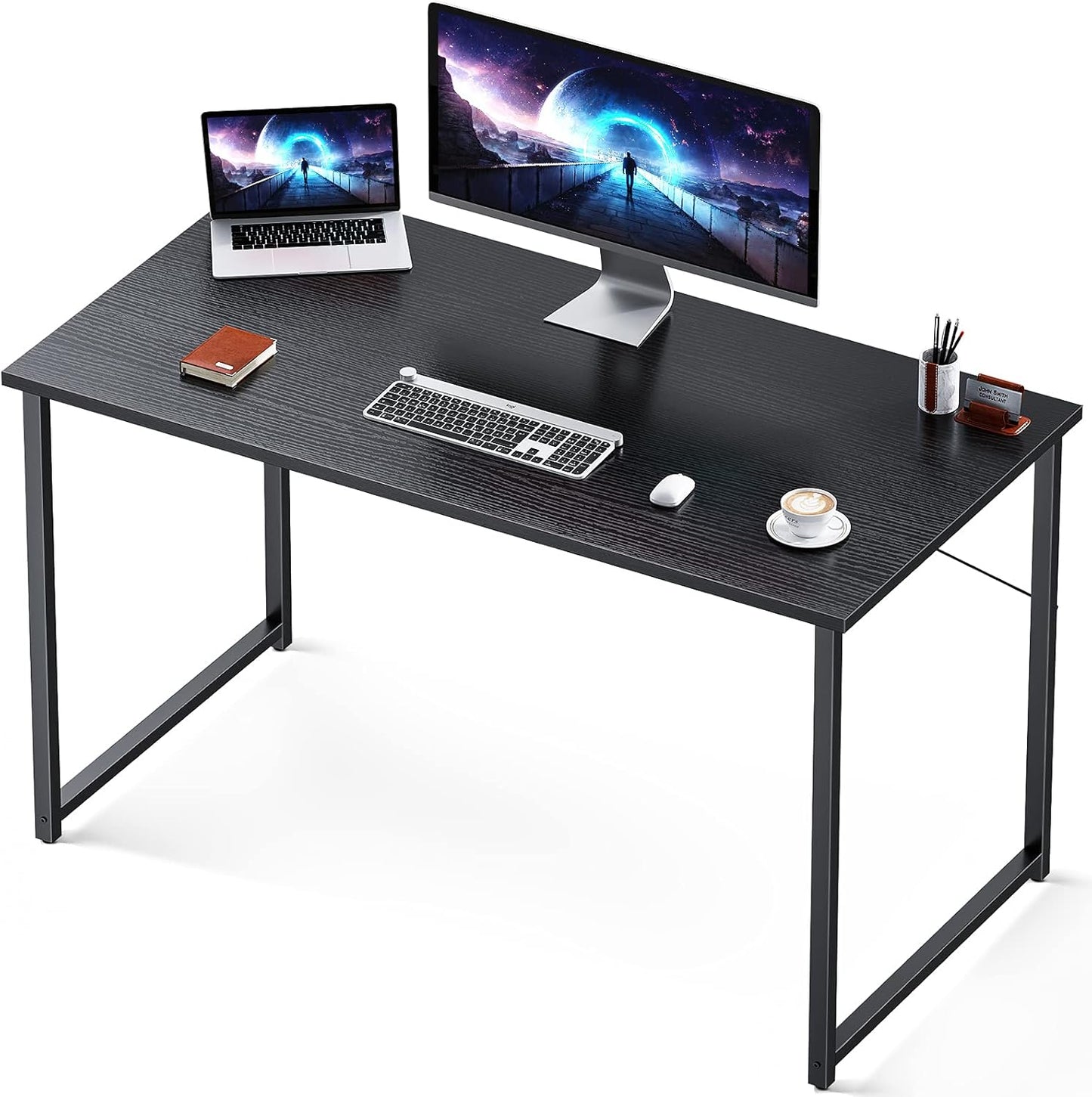 Coleshome 48 Inch Computer Desk, Modern Simple Style Desk for Home Office, Study Student Writing Desk, Vintage