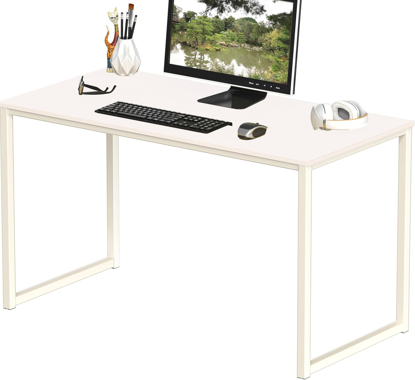 SHW Mission 48-Inch Home Office Computer Desk, Black