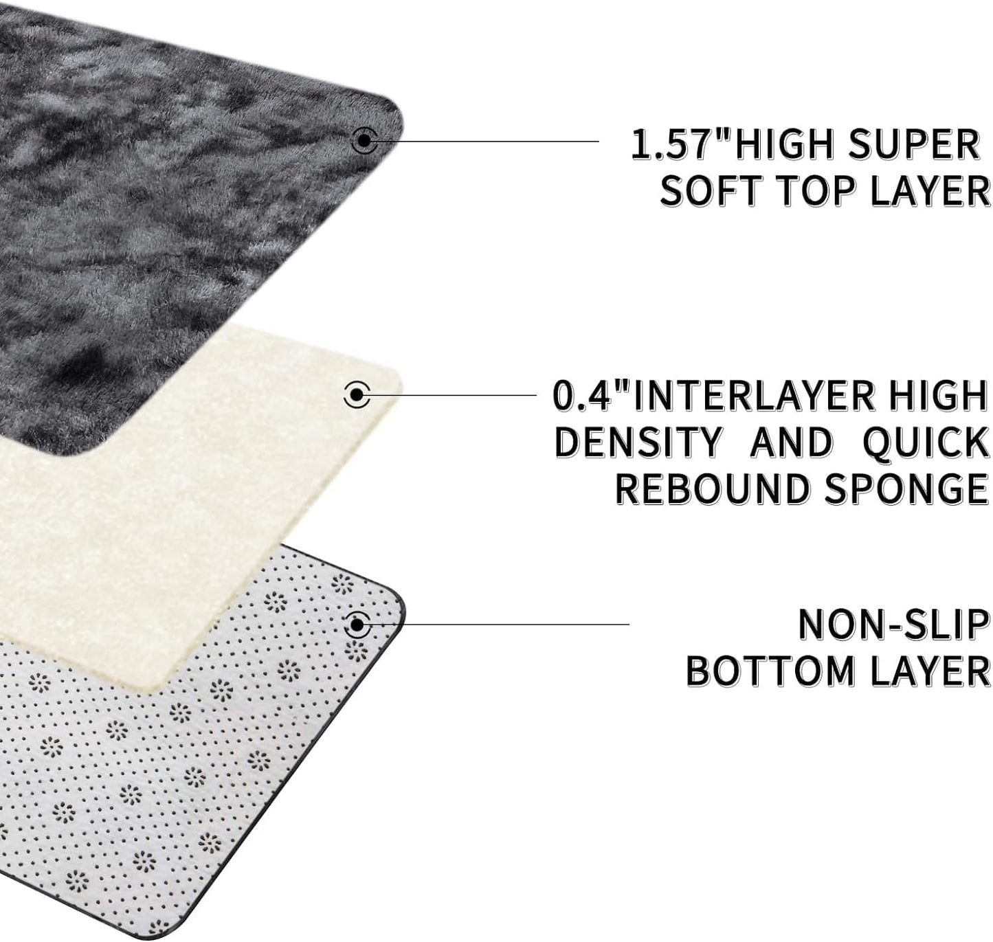 Sour Lemon 10x14 Area Rugs for Bedroom, Fluffy Rugs for Living Room, Large Area Rug Shag Shaggy Carpet Soft Plush Furry Bedside Rug, Machine Washable Area Rugs for Kids Girls Boys Home Decor Anti Slip