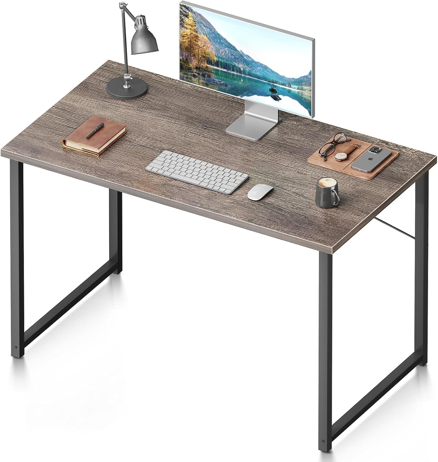 Coleshome 48 Inch Computer Desk, Modern Simple Style Desk for Home Office, Study Student Writing Desk, Vintage