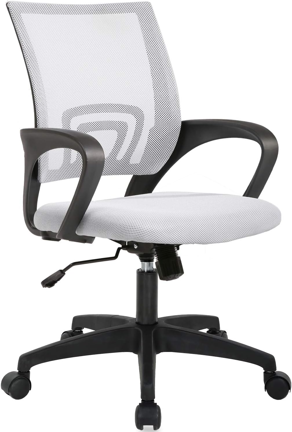 Home Office Chair Ergonomic Desk Chair Mesh Computer Chair with Lumbar Support Armrest Executive Rolling Swivel Adjustable Mid Back Task Chair for Women Adults, Black