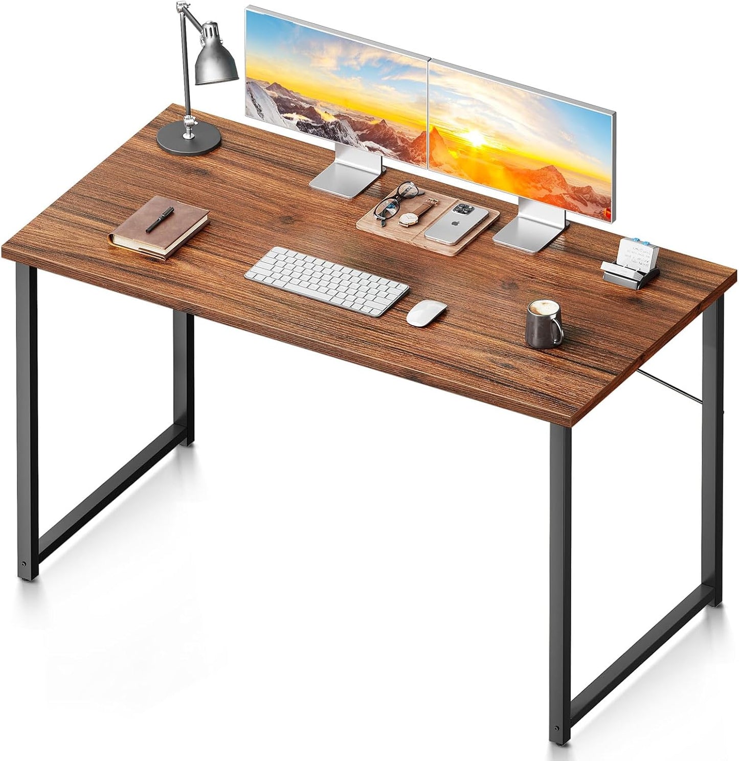 Coleshome 48 Inch Computer Desk, Modern Simple Style Desk for Home Office, Study Student Writing Desk, Vintage