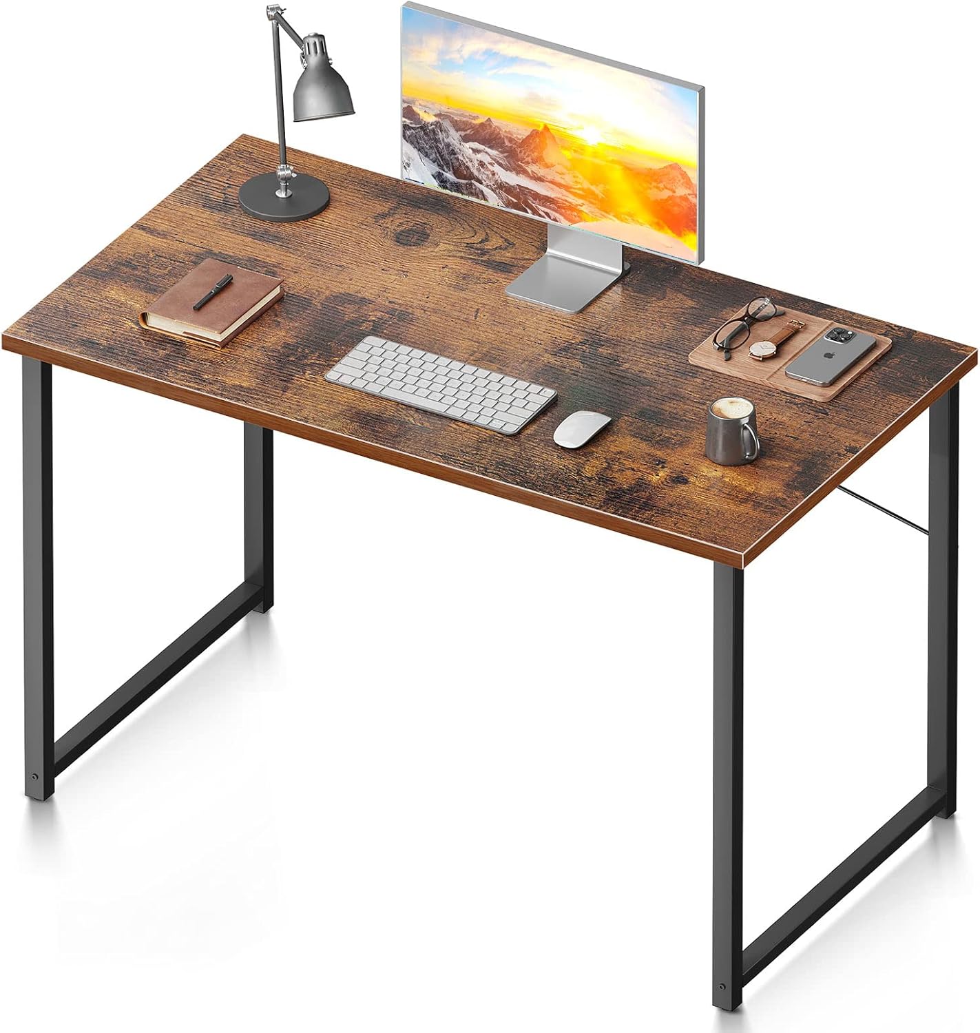 Coleshome 48 Inch Computer Desk, Modern Simple Style Desk for Home Office, Study Student Writing Desk, Vintage