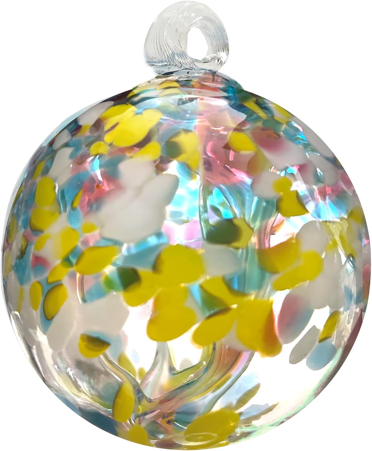 Dale Tiffany Hand Blown Glass, 3" Diameter Royal, Tree of Life Collection, Witch Globe Hanging Garden Indoor/Outdoor Decorative Ornament Gazing Ball
