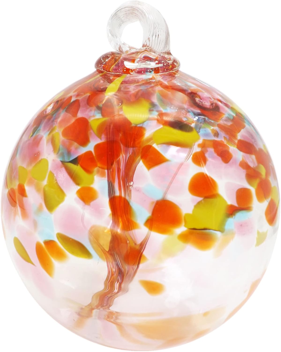 Dale Tiffany Hand Blown Glass, 3" Diameter Royal, Tree of Life Collection, Witch Globe Hanging Garden Indoor/Outdoor Decorative Ornament Gazing Ball