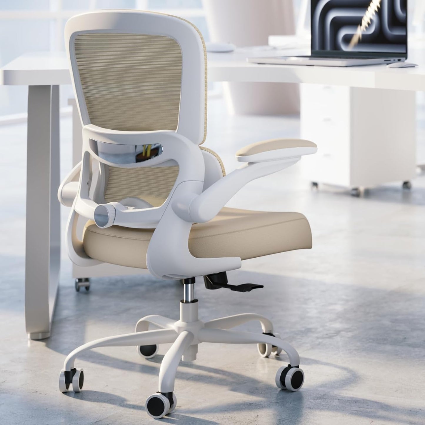 TRALT Office Chair - Ergonomic Desk Chair with Adjustable Lumbar Support, Mesh Computer Chair, Executive Chairs for Home Office Comfortable Lumbar Support (Black)
