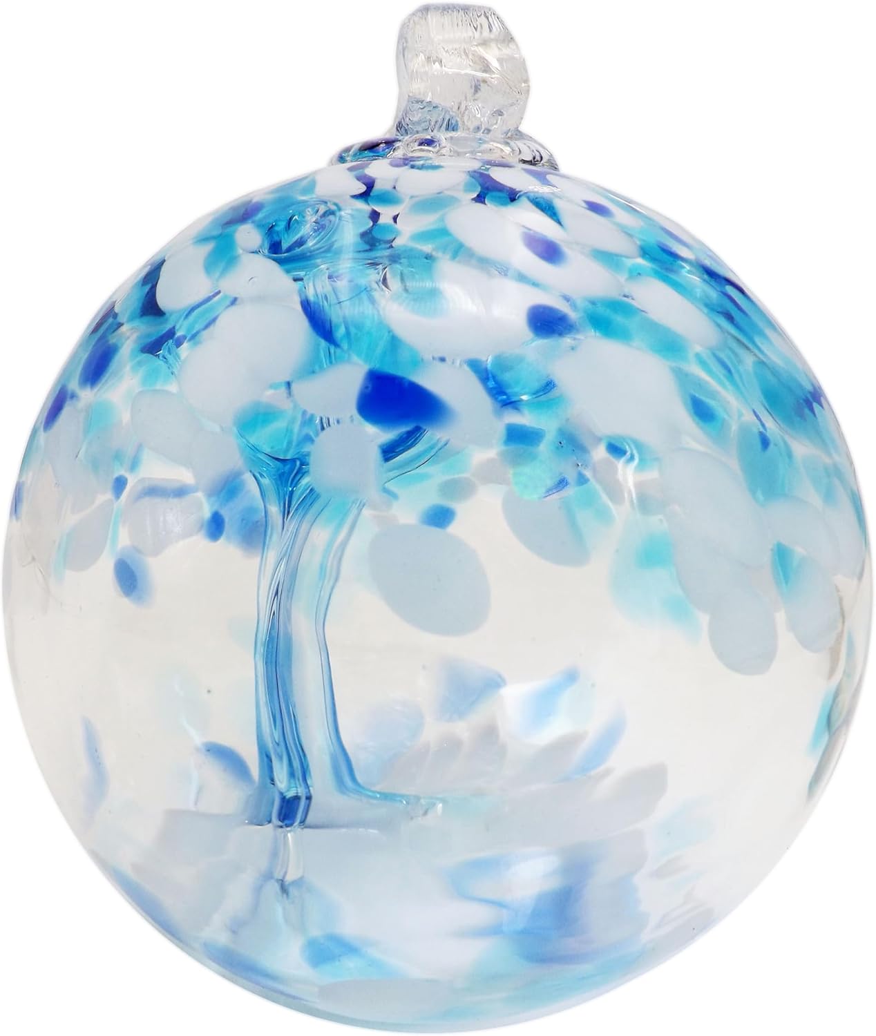 Dale Tiffany Hand Blown Glass, 3" Diameter Royal, Tree of Life Collection, Witch Globe Hanging Garden Indoor/Outdoor Decorative Ornament Gazing Ball