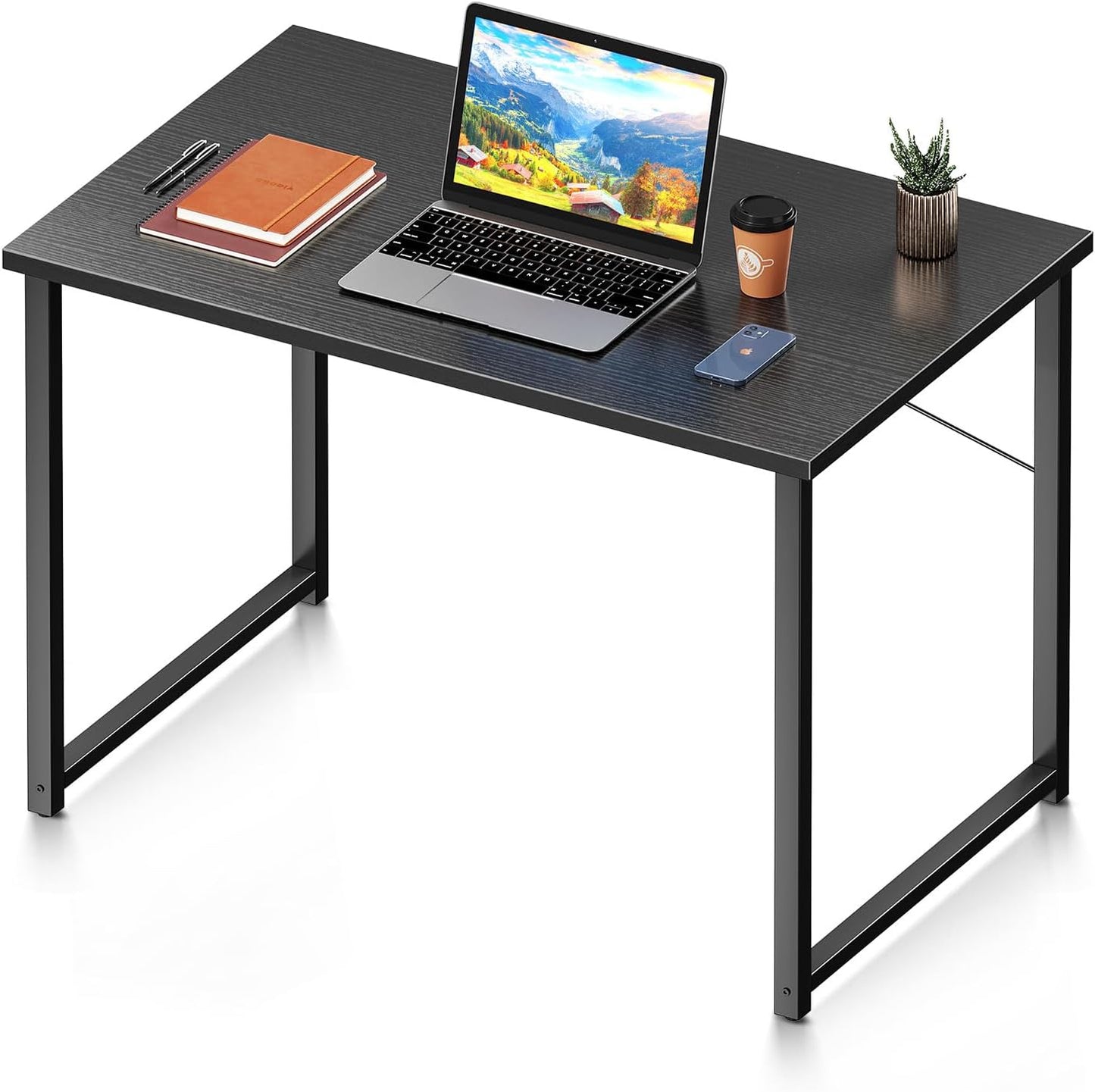 Coleshome 48 Inch Computer Desk, Modern Simple Style Desk for Home Office, Study Student Writing Desk, Vintage