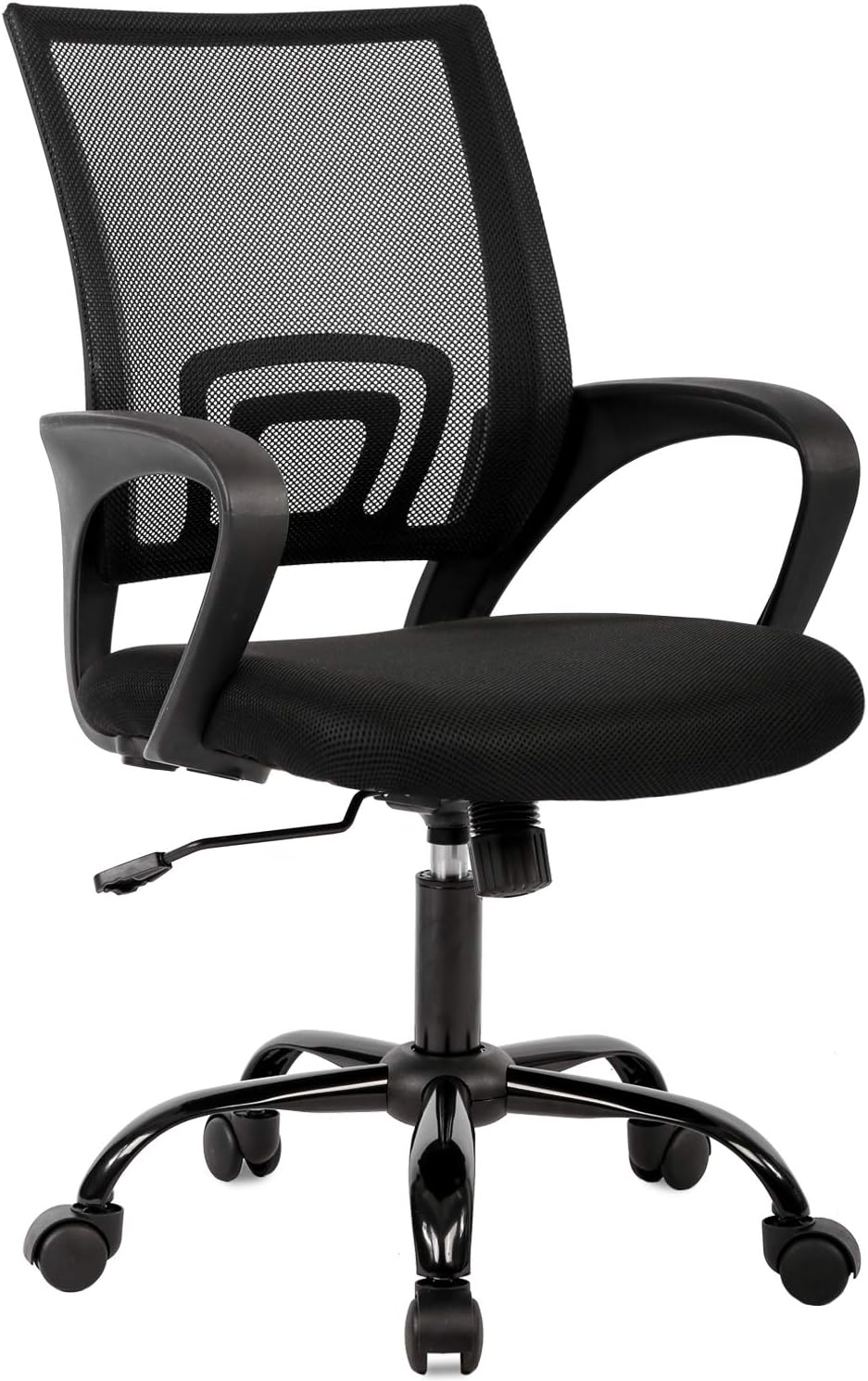 Ergonomic Office Chair Home Desk Chair Task Mesh Computer Chair Gaming with Back Lumbar Support Armrest Modern Swivel Modern Adjustable Rolling Executive Mesh Chair for Women Men (Black)