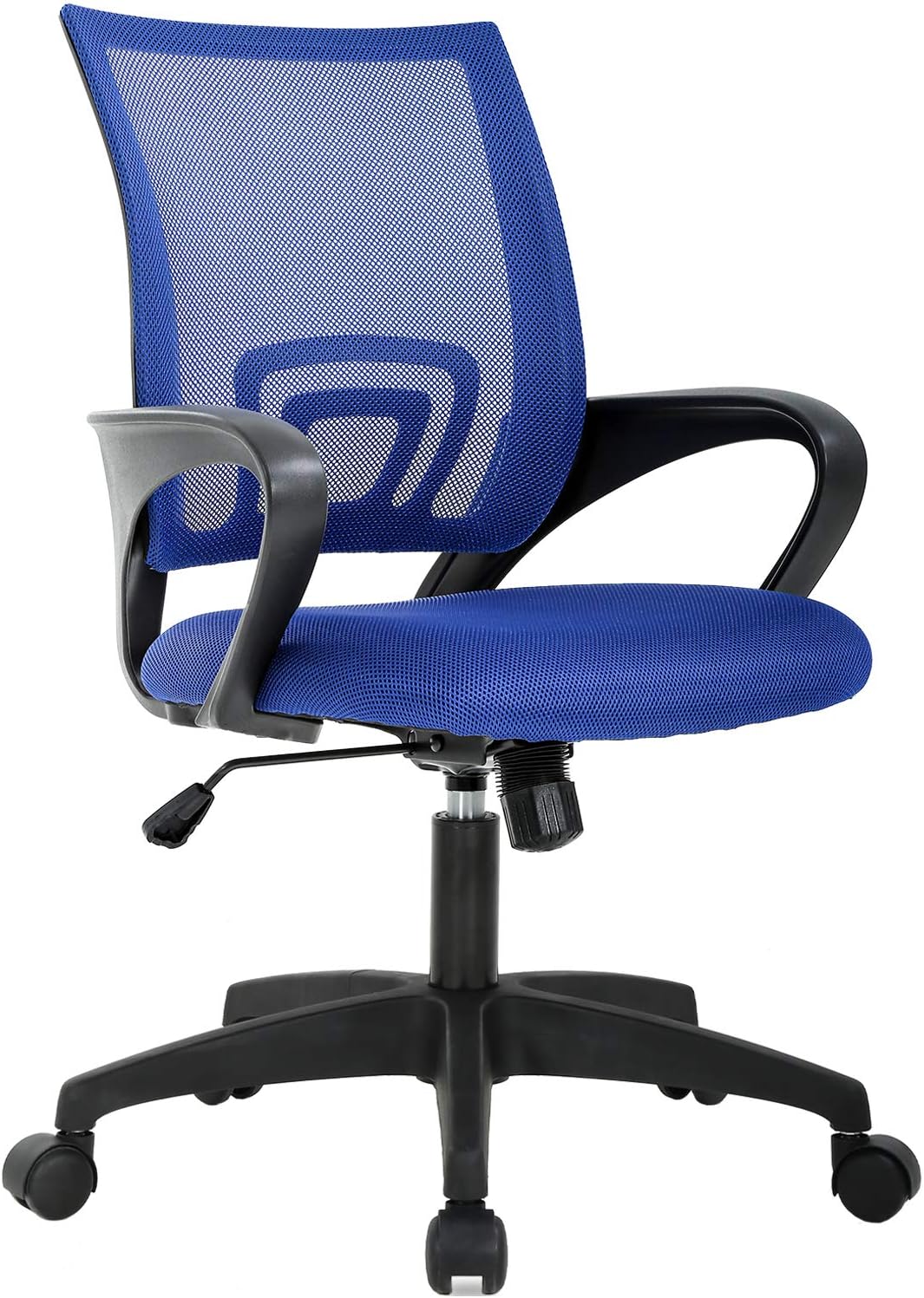 Home Office Chair Ergonomic Desk Chair Mesh Computer Chair with Lumbar Support Armrest Executive Rolling Swivel Adjustable Mid Back Task Chair for Women Adults, Black