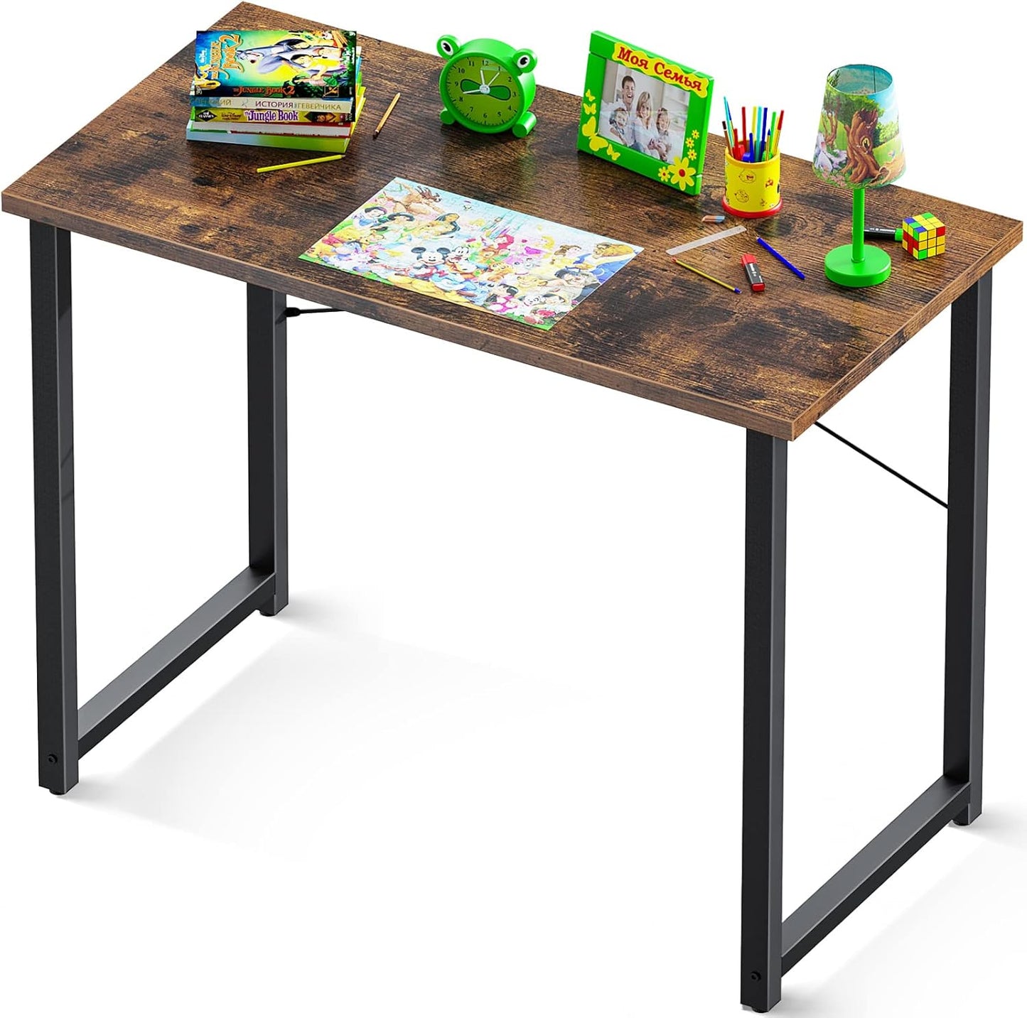 Coleshome 48 Inch Computer Desk, Modern Simple Style Desk for Home Office, Study Student Writing Desk, Vintage