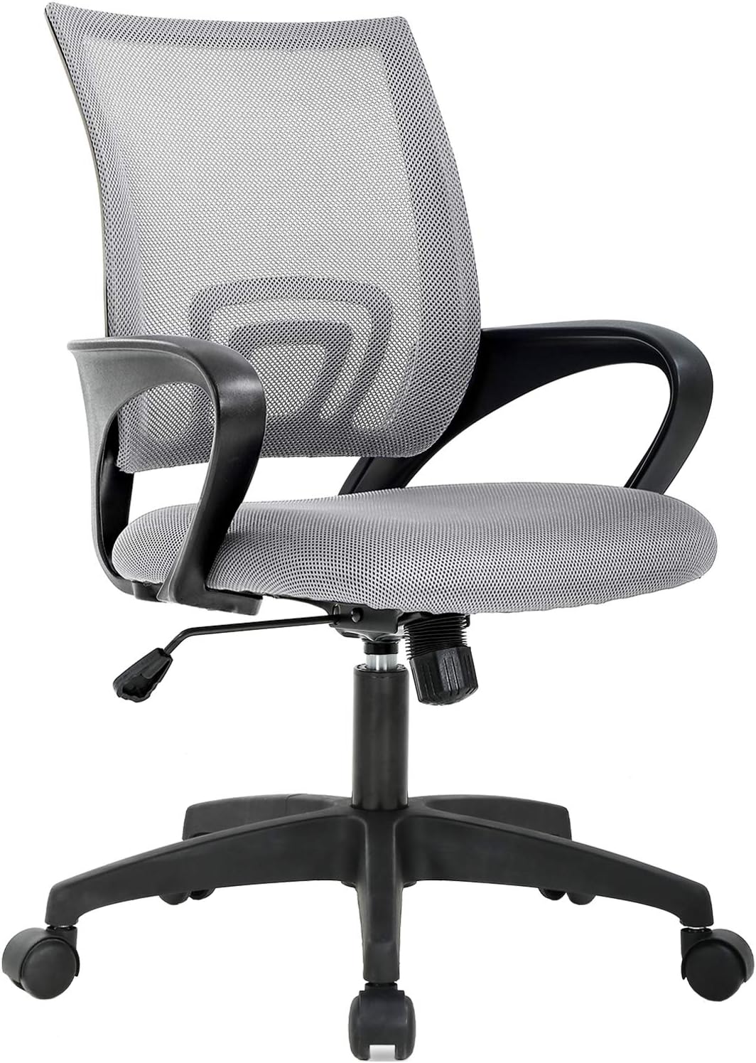 Home Office Chair Ergonomic Desk Chair Mesh Computer Chair with Lumbar Support Armrest Executive Rolling Swivel Adjustable Mid Back Task Chair for Women Adults, Black