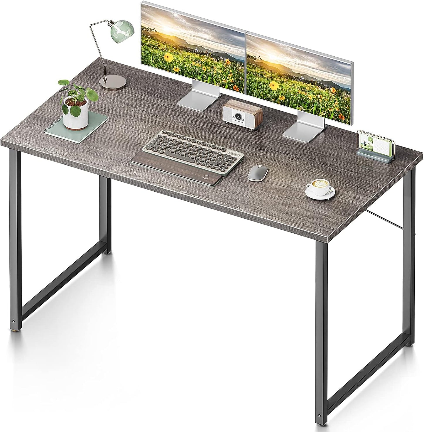 Coleshome 48 Inch Computer Desk, Modern Simple Style Desk for Home Office, Study Student Writing Desk, Vintage