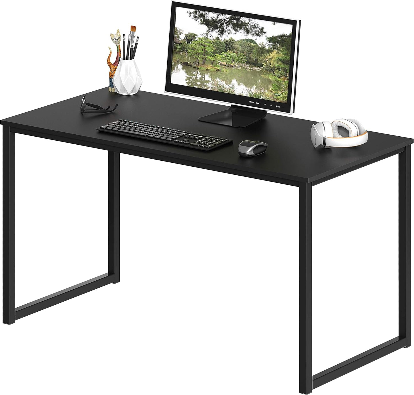 SHW Mission 48-Inch Home Office Computer Desk, Black