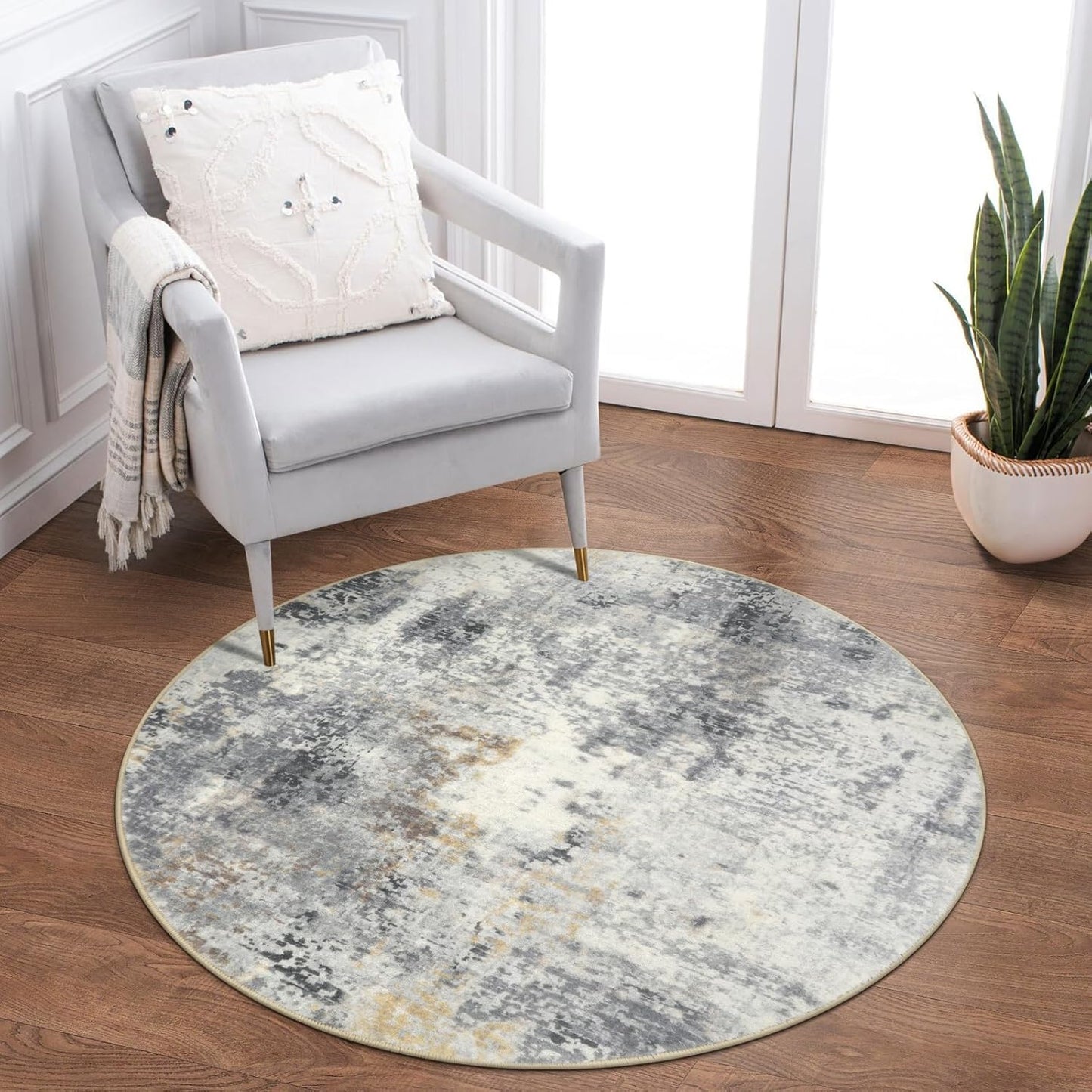 Lahome Modern Abstract Living Room Rug 8x10, Washable 8x10 Area Rugs for Bedroom Stain Resistant Non Slip, Large Red Soft Indoor Carpet for Dining Room Table Home Decor