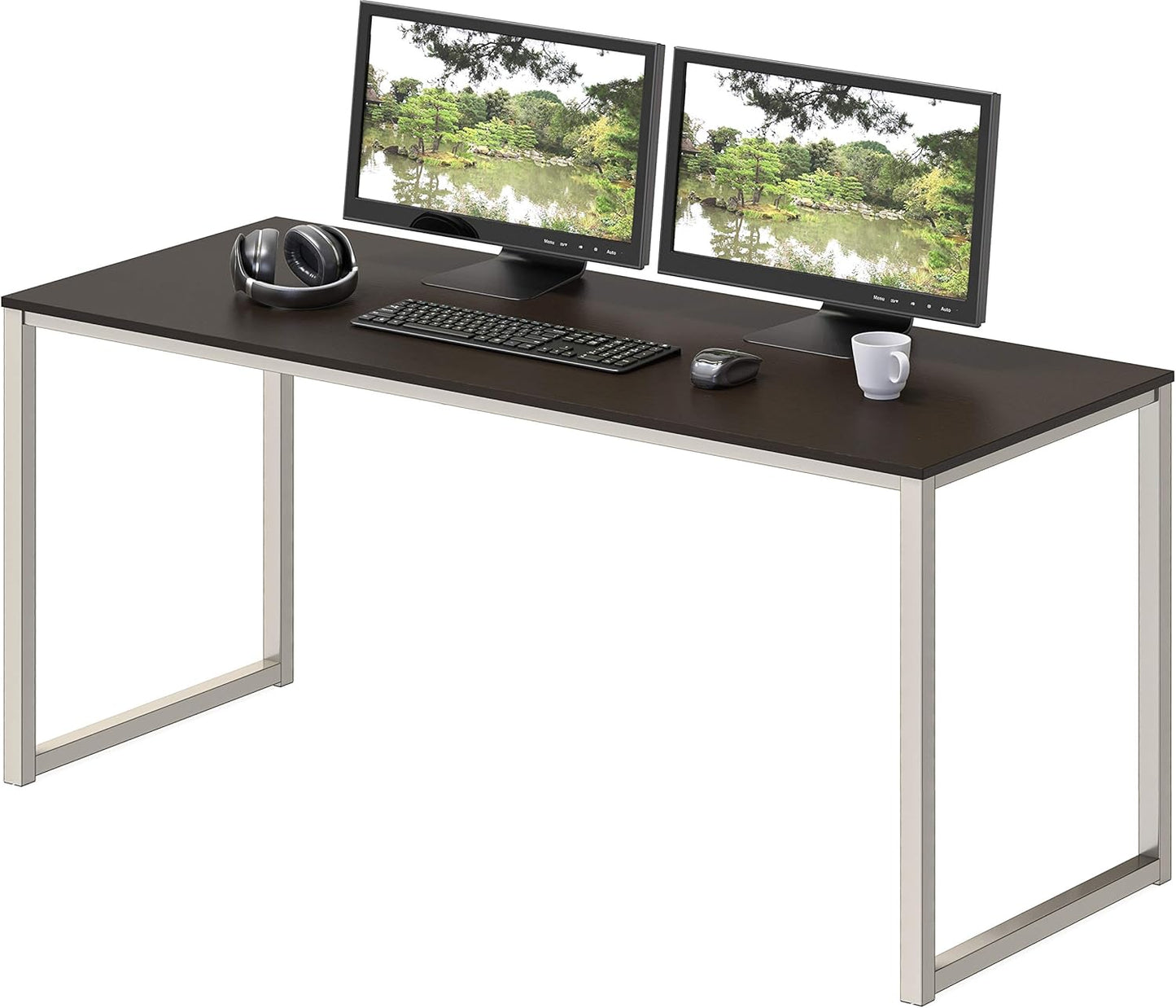 SHW Mission 48-Inch Home Office Computer Desk, Black
