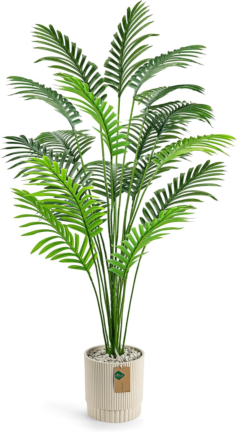 Der Rose 28" Fake Plants Large Artificial Monstera Faux Potted Plants Indoor Tall for Outdoor Floor Front Porch Tree Decor