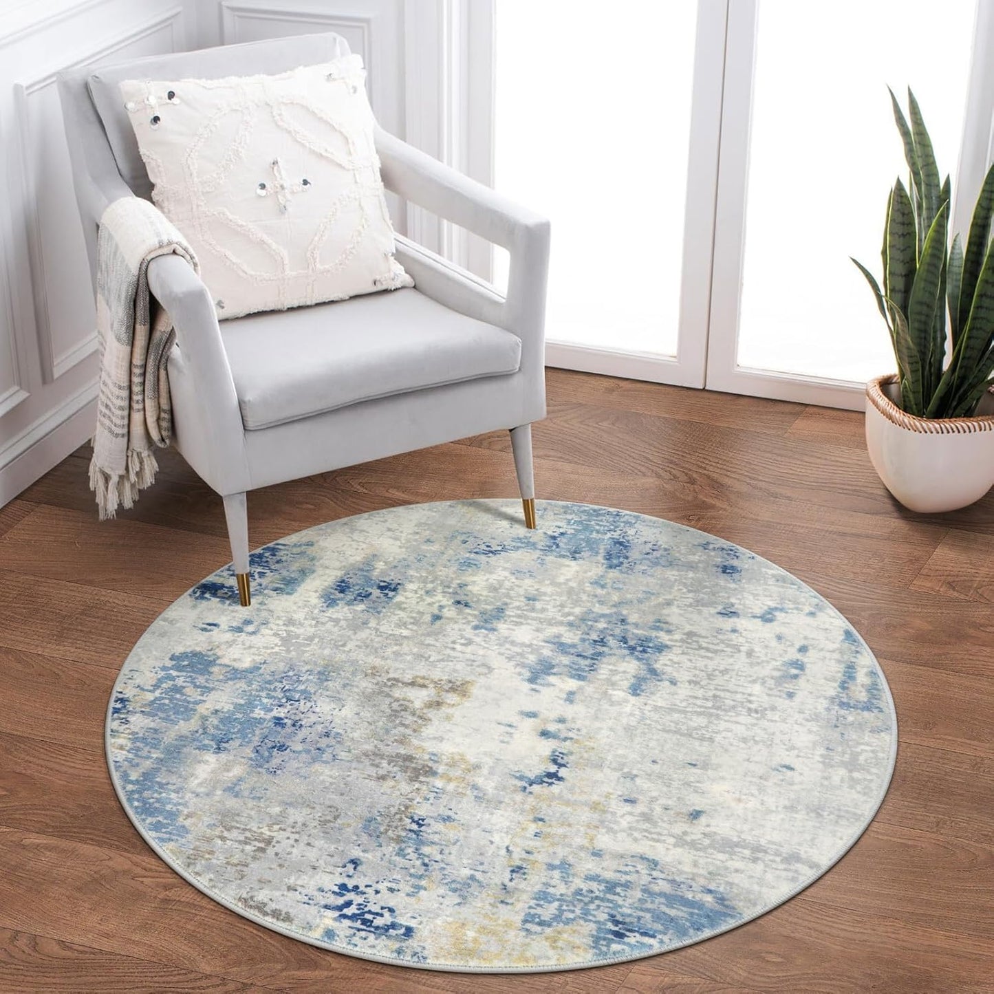 Lahome Modern Abstract Living Room Rug 8x10, Washable 8x10 Area Rugs for Bedroom Stain Resistant Non Slip, Large Red Soft Indoor Carpet for Dining Room Table Home Decor