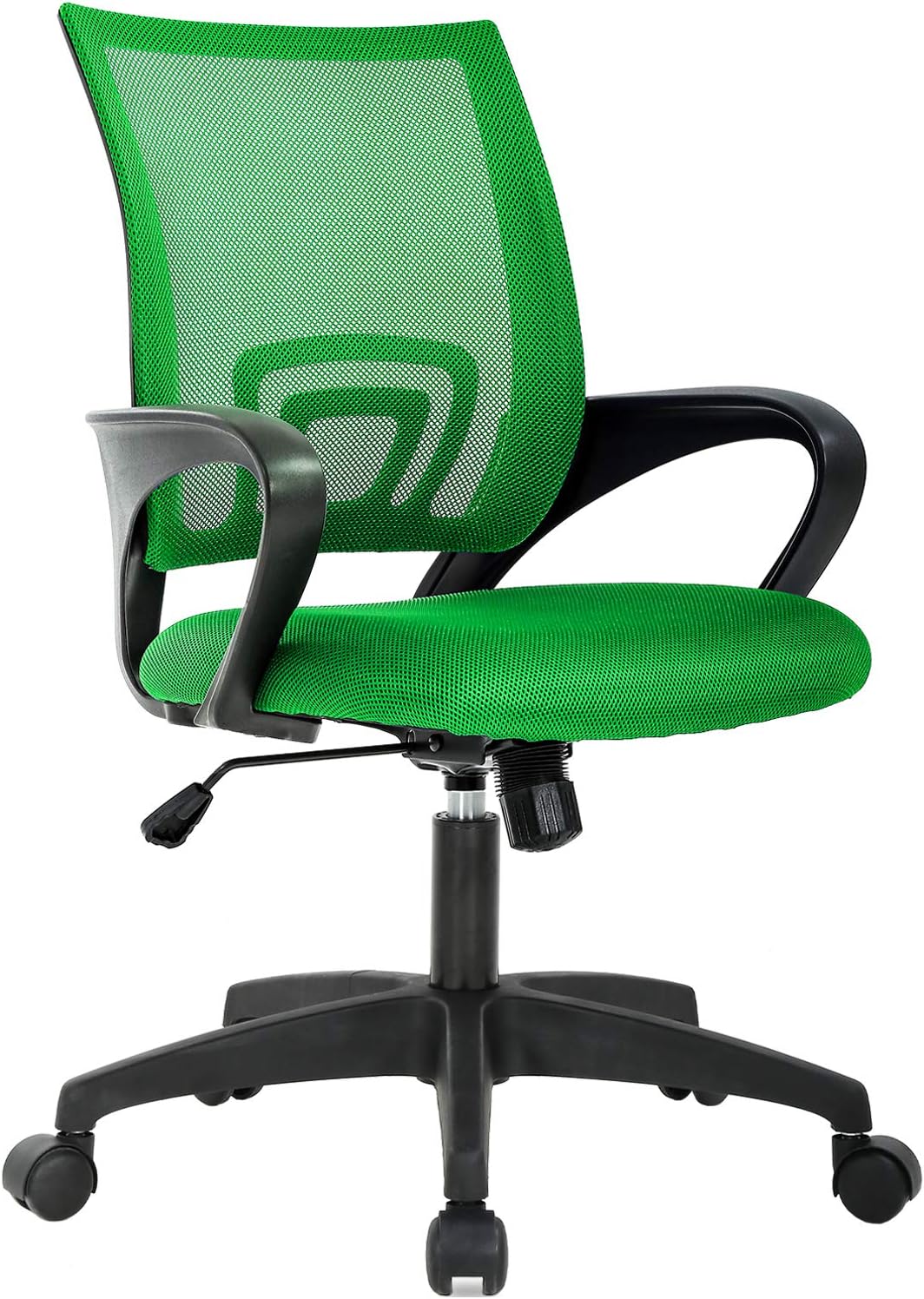 Home Office Chair Ergonomic Desk Chair Mesh Computer Chair with Lumbar Support Armrest Executive Rolling Swivel Adjustable Mid Back Task Chair for Women Adults, Black