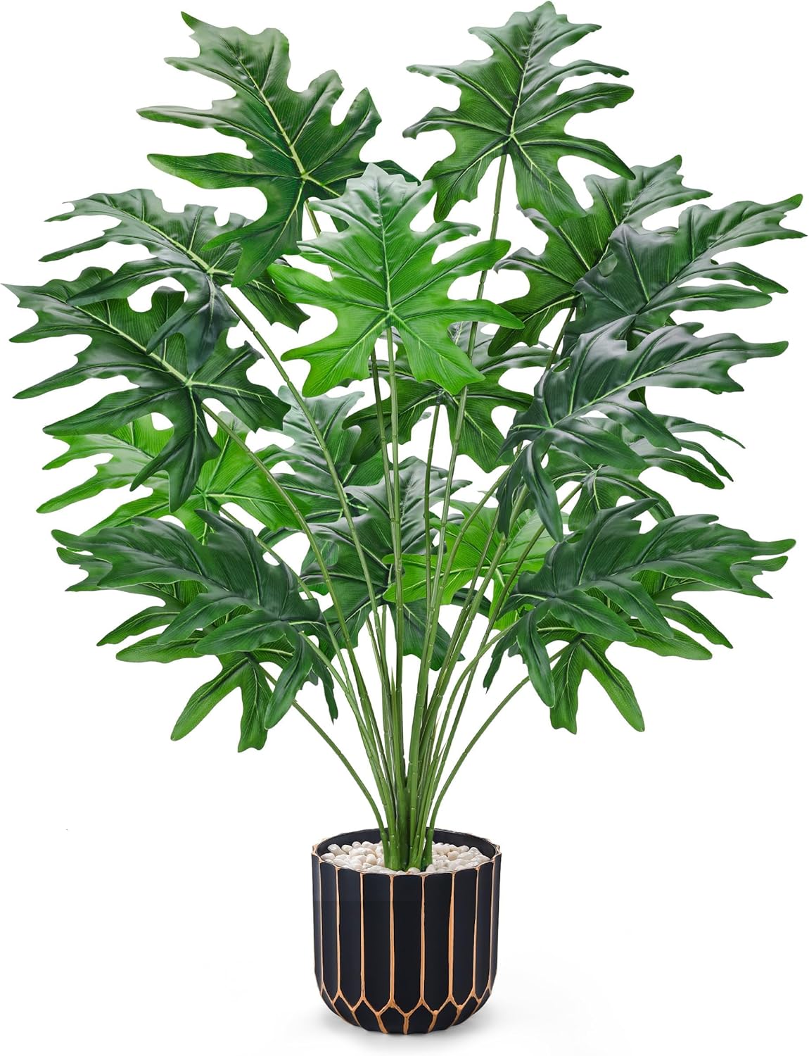 Der Rose Fake Plants Tall 28'' Artificial Monstera Faux Plants Indoor for Living Room Home House Decor