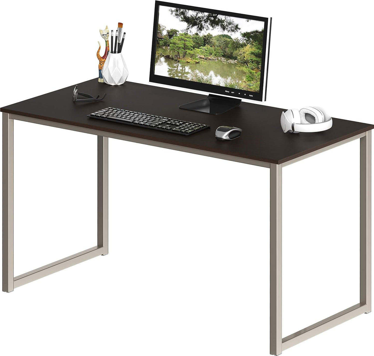 SHW Mission 48-Inch Home Office Computer Desk, Black